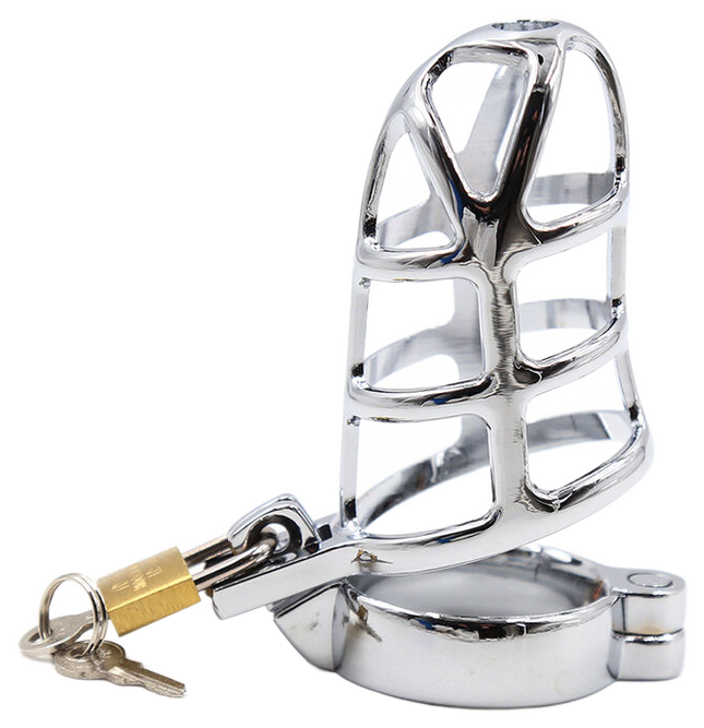 OHMAMA FETISH - JAULA DE METAL PARA PENE, TALLA L