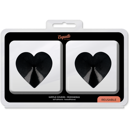 COQUETTE CHIC DESIRE - NIPPELCOVER MIT SCHWARZEN HERZEN