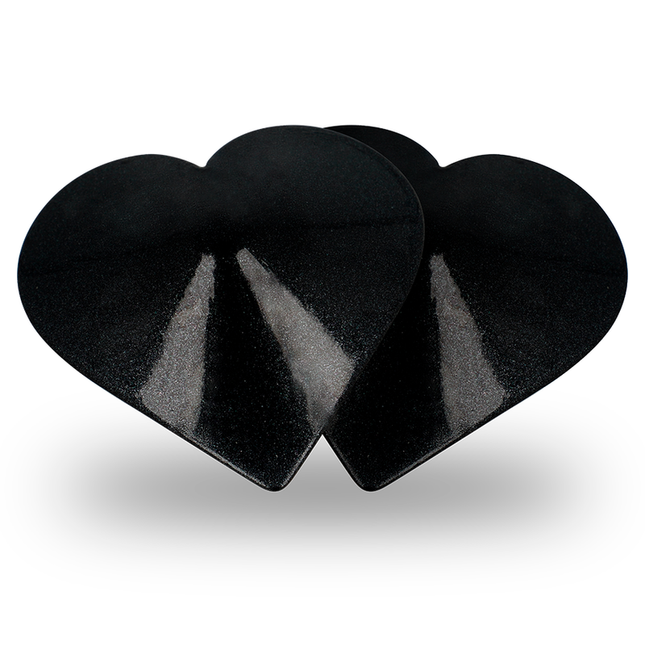 COQUETTE CHIC DESIRE - CUBREPEZONES CON CORAZONES NEGROS