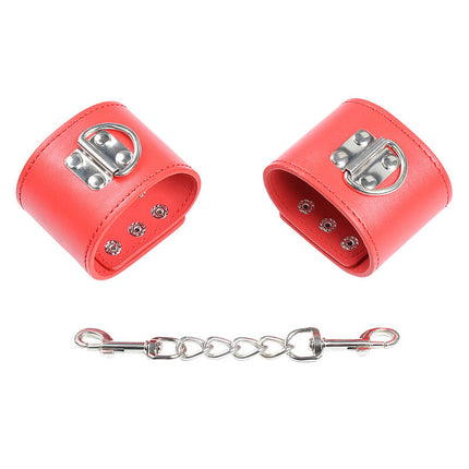 OHMAMA FETISH - RED SNAP HANDCUFFS