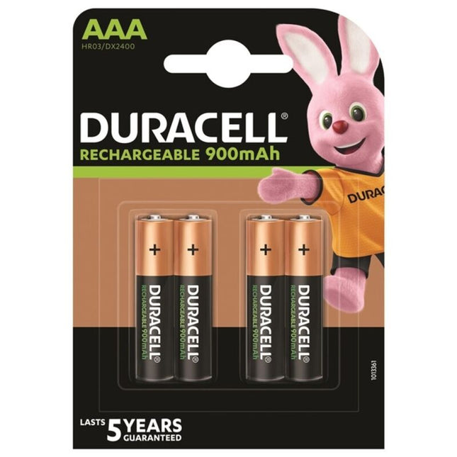 DURACELL - RECHARGEABLE BATTERY HR03 AAA 900 mAh 4 UNITS