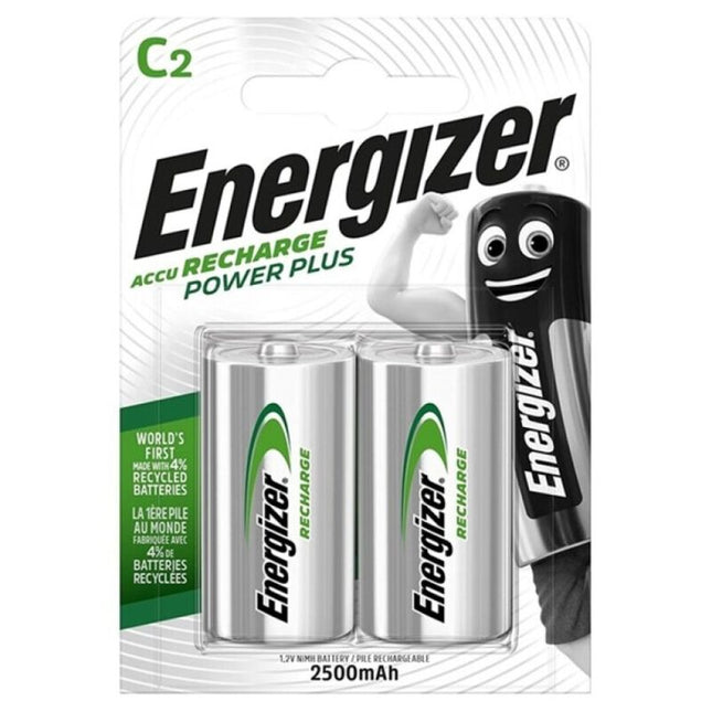 ENERGIZER - POWER PLUS RECHARGEABLE BATTERY HR14 C 2500 mAh 2 UNITS