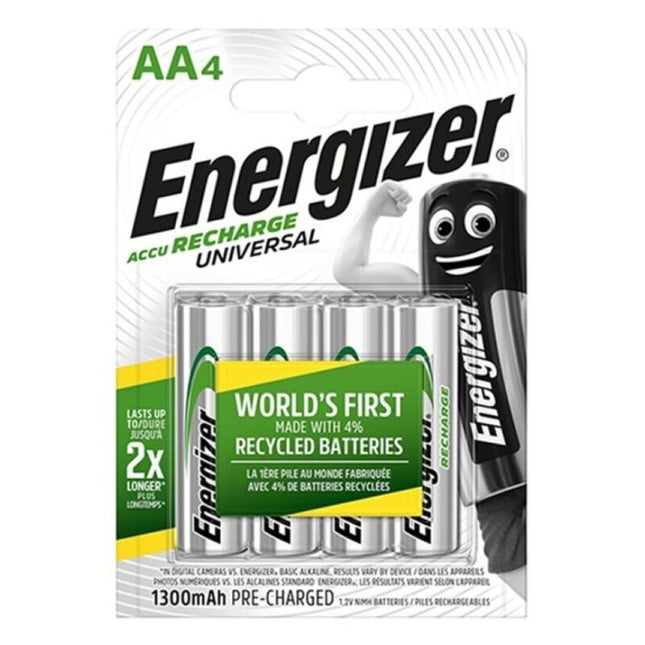 ENERGIZER - UNIVERSAL RECHARGEABLE BATTERY HR6 AA 1300 mAh 4 UNITS