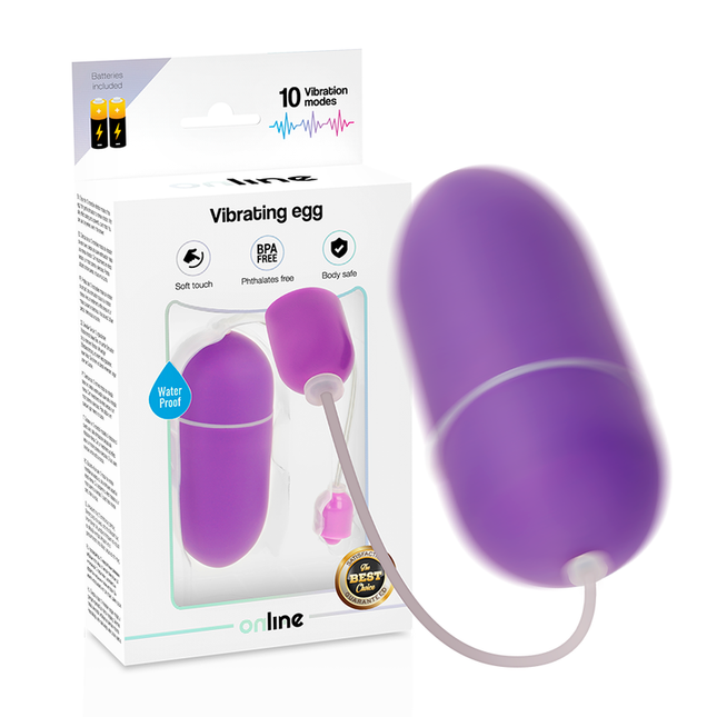EN LÍNEA - HUEVO VIBRADOR IMPERMEABLE EN COLOR LILA