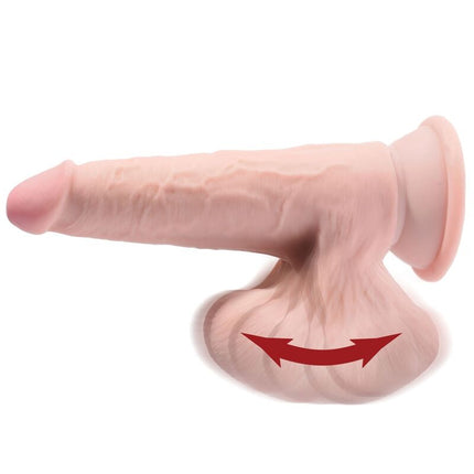 KING COCK - PLUS 3D DILDO SWINGING BALLS - 20.3 CM