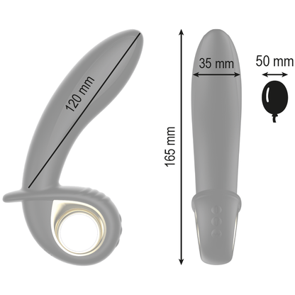 IBIZA - POTENTE VIBRADOR ANAL/VAGINAL INFLABLE CON CONTROL REMOTO