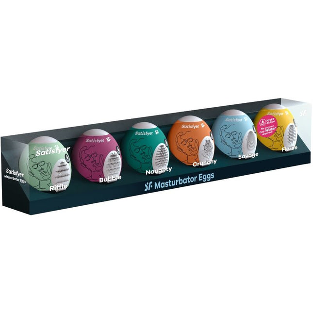 SATISFYER - HUEVOS MASTURBADORES SET DE 6 UNIDADES