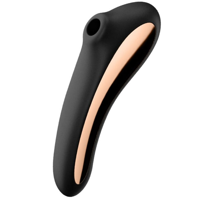 SATISFYER - VIBRADOR DUAL KISS AIR PULSE NEGRO