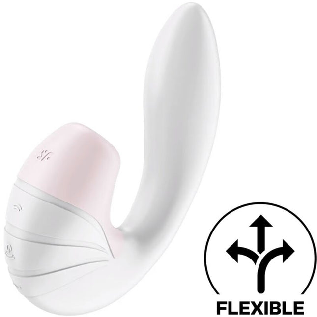 SATISFYER - ESTIMULADOR DE PULSO DE AIRE Y VIBRACIÓN SUPERNOVA BLANCO