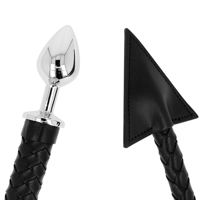Tapón anal de cuero y metal Ohma Fetish Devil Cock de 7 cm