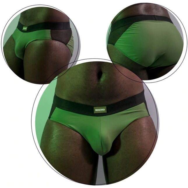 MACHO - MS23V SHORT UNDERPANTS GREEN COLORS L/XL