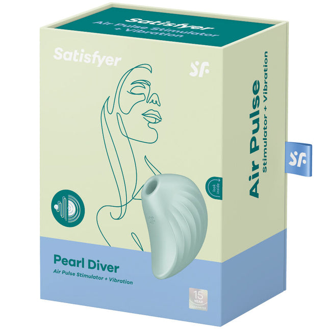 SATISFYER - PEARL DIVER AIR PULSE STIMULATOR &amp; VIBRATOR GREEN