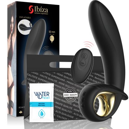 IBIZA - POTENTE VIBRADOR ANAL/VAGINAL INFLABLE CON CONTROL REMOTO