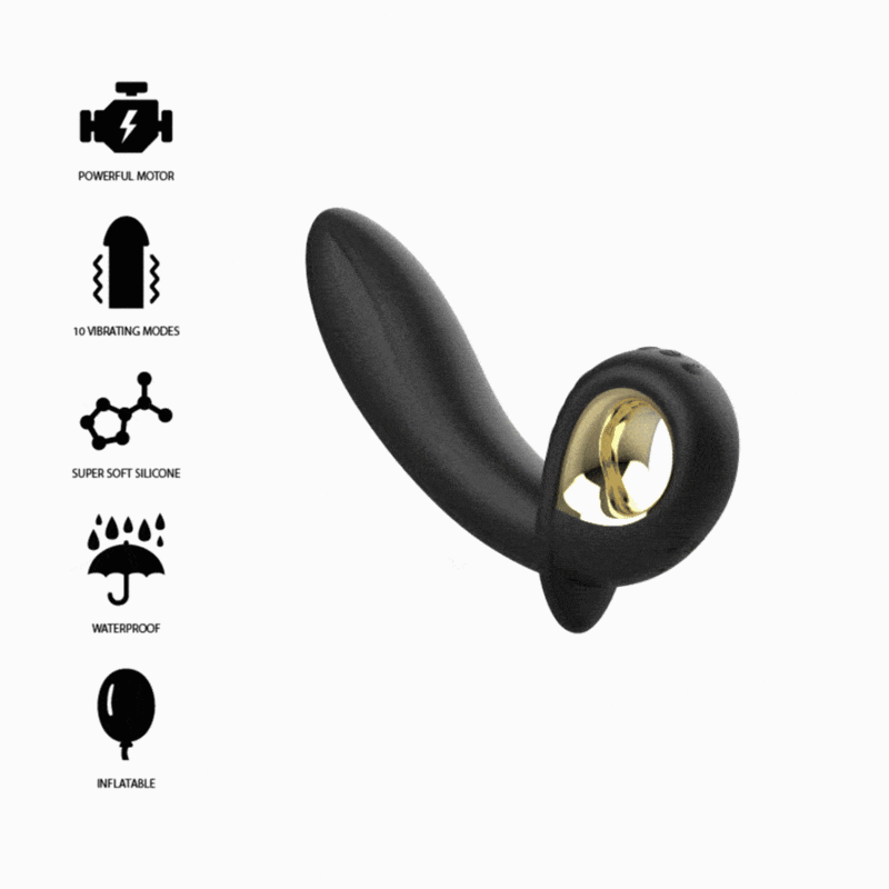IBIZA - POTENTE VIBRADOR ANAL/VAGINAL INFLABLE CON CONTROL REMOTO