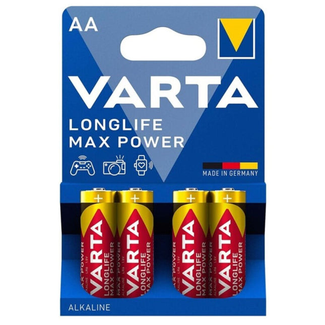 VARTA - MAX POWER ALKALINE BATTERY AA LR6 4 UNITS