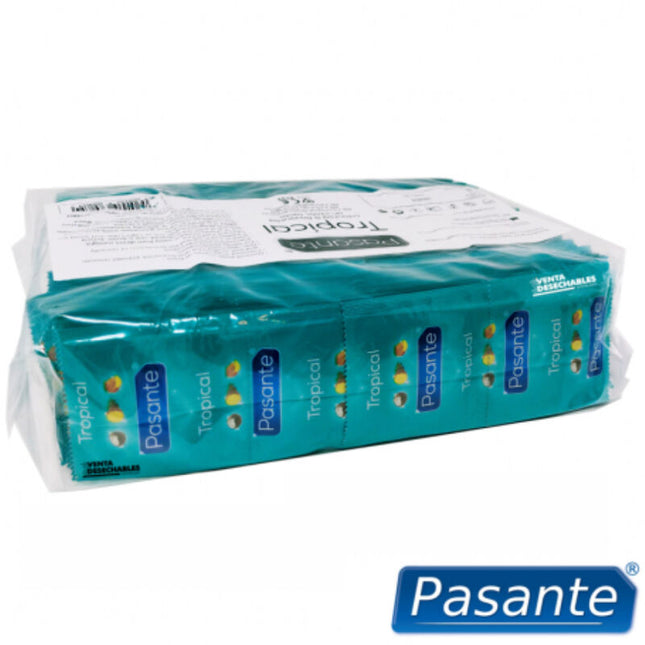 PASANTE - CONDOMS TROPICAL POUCH 144 UNITS