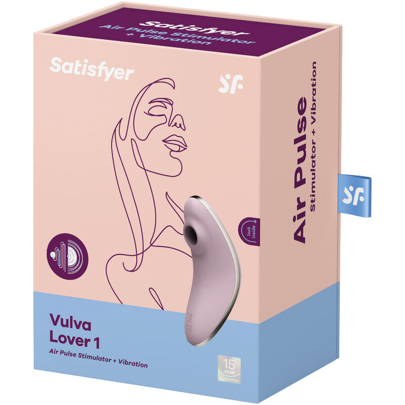 SATISFYER - VULVA LOVER 1 ESTIMULADOR Y VIBRADOR DE PULSACIONES DE AIRE VIOLETA