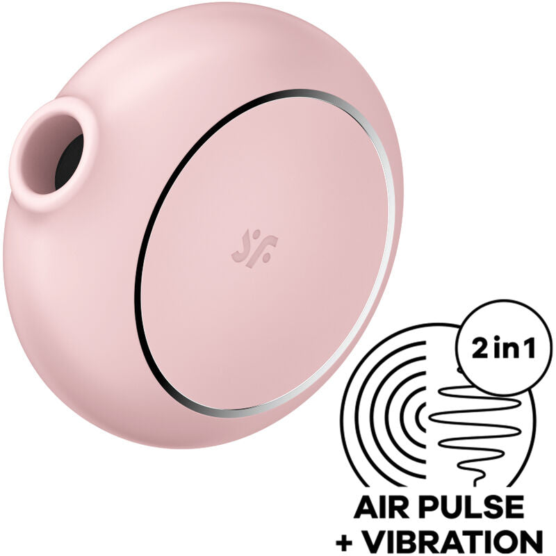 SATISFYER - PRO TO GO 3 ESTIMULADOR Y VIBRADOR DE DOBLE PULSO DE AIRE NEGRO