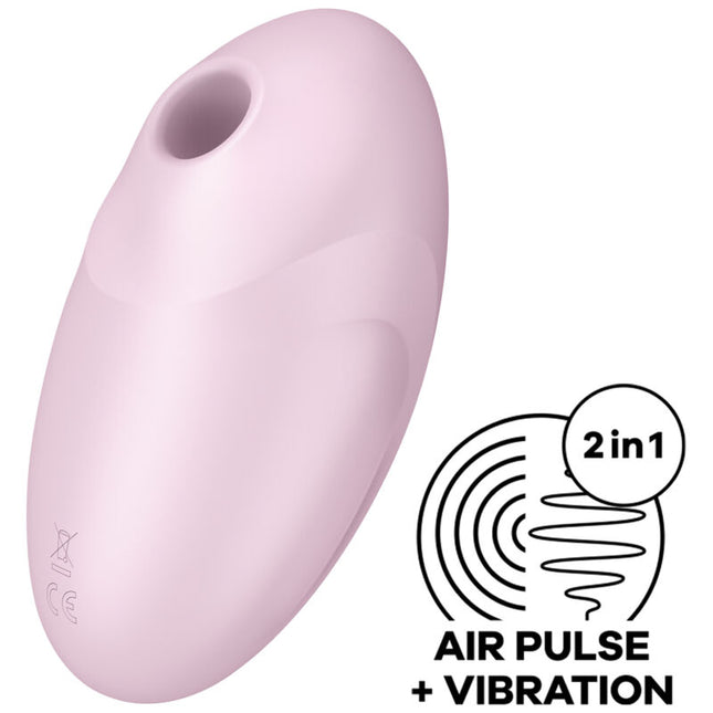 SATISFYER - VULVA LOVER 3 ESTIMULADOR Y VIBRADOR DE PULSACIONES DE AIRE NEGRO