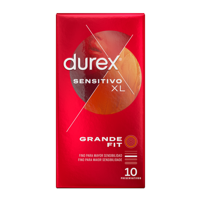 DUREX - CONDONES SENSITIVE XL 10 UNIDADES