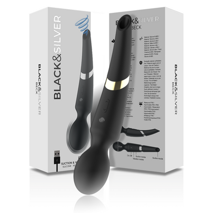 BLACK&SILVER - BECK SILIKON-MASSAGER UND SAUGSCHWARZ