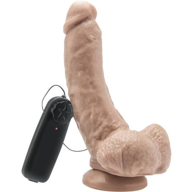 GET REAL - DILDO 20.5 CM CON BOLAS VIBRADOR PIEL