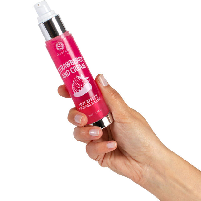 SECRETPLAY - LUBRICANT 2-1 HEATING EFFECT STRAWBERRY &amp; CREAM 50 ML