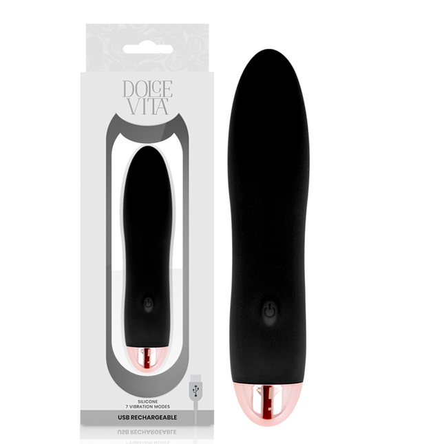 DOLCE VITA - VIBRADOR IV NEGRO 7 VELOCIDADES