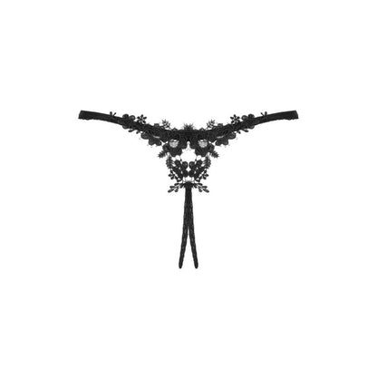 OBSESSIVE - CELIA NOIR OUVERT THONG XS/S