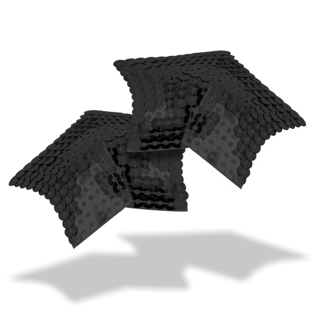 OHMAMA FETISH - BLACK SEQUINED STAR NIPPLE COVERS