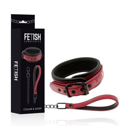 FETISH SUBMISSIVE DARK ROOM - CHAIN NECKLACE WITH NEOPRENE LINING