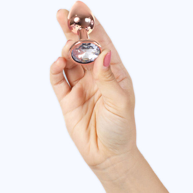 SECRETPLAY - METAL BUTT PLUG ROSE GOLD, SMALL SIZE 7 CM