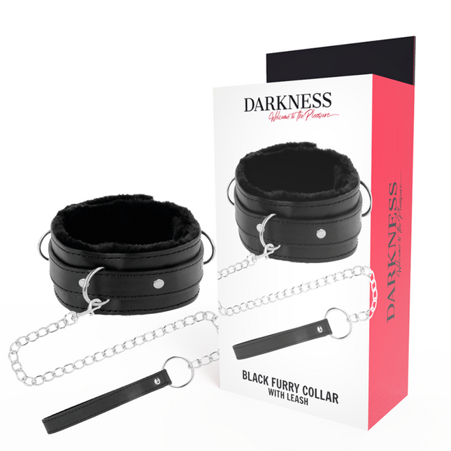 DARKNESS - COMFORTABLE NECKLACE WITH LEATHER CHAIN
