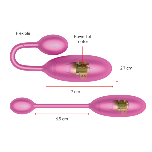 ONINDER - HUEVO VIBRADOR DENVER ROSA 7 X 2,7 CM APLICACIÓN GRATUITA