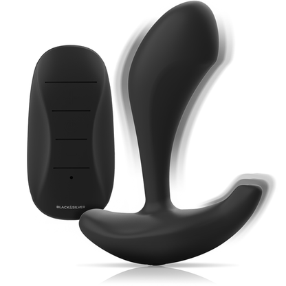 BLACK&SILVER - DWAYNE ANAL PLUG - FERNBEDIENUNG