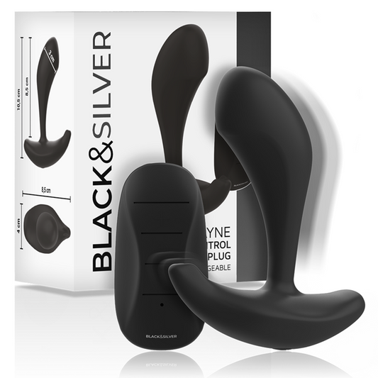 BLACK&SILVER - DWAYNE ANAL PLUG - FERNBEDIENUNG