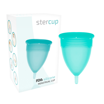 STERCUP - COPA MENSTRUAL DE SILICONA FDA AGUAMARINA - TALLA L