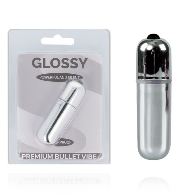 GLOSSY - PREMIUM VIBE VIBRATION BULLET 10V SILVER