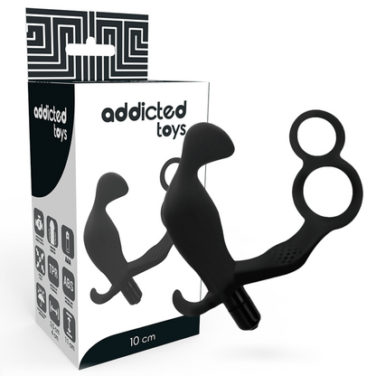 ANALPLUG MIT DOPPELTEM PENISRING UND HODEN