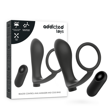 PENISRING MIT FERNBEDIENUNG ANALPLUG