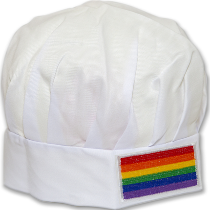 ORGULLO - GORRO DE COCINERO CON BANDERA LGBT