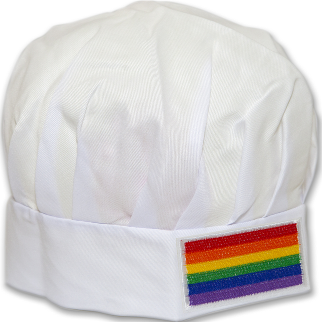 ORGULLO - GORRO DE COCINERO CON BANDERA LGBT