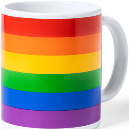 ORGULLO - VASOS CON LA BANDERA LGBT EN CAJA KRAFT INDIVIDUAL /es/pt/es/fr/it/