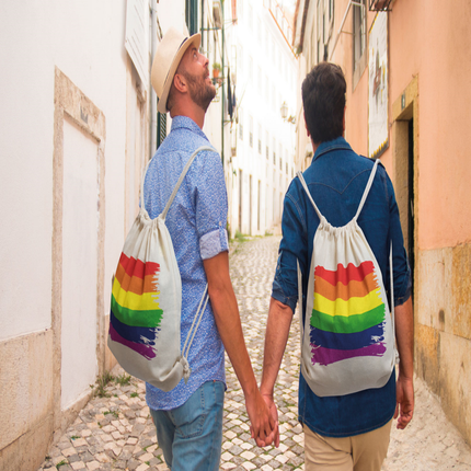 ORGULLO - MOCHILA DE ALGODÓN CON BANDERA LGBT