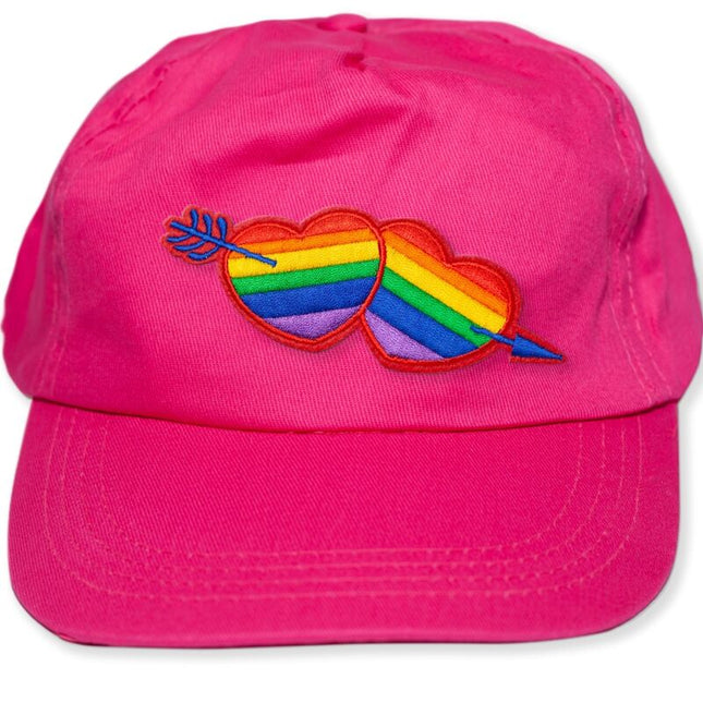 ORGULLO - GORRA COLORIDA CON CORAZÓN LGBT