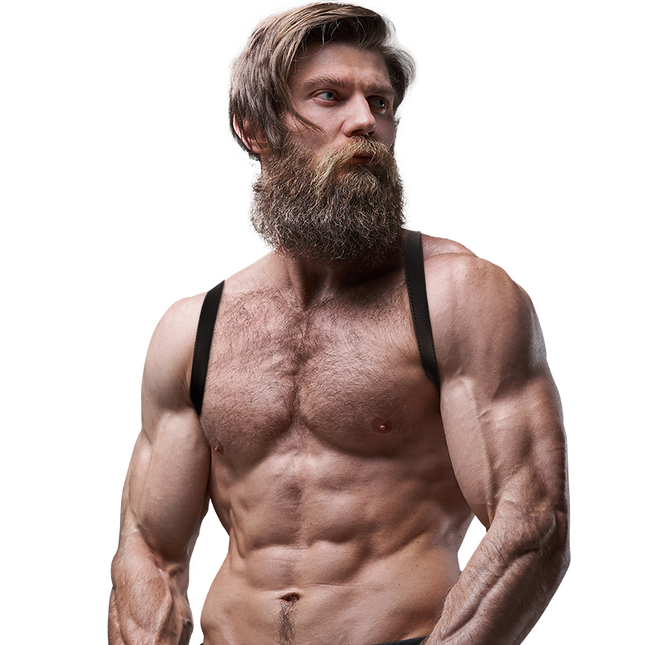 FETISH SUBMISSIVE ATTITUDE - ECO-LEATHER BACK HARNESS FOR MEN