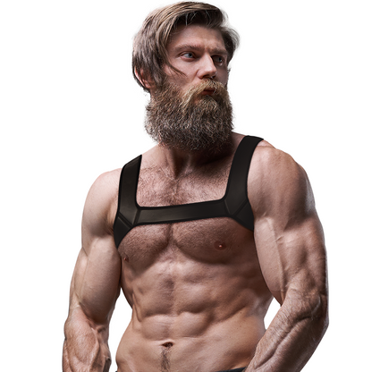FETISH SUBMISSIVE ATTITUDE - NEOPREN-BRUSTGESCHIRR FÜR MNNER, GRÖSSE M