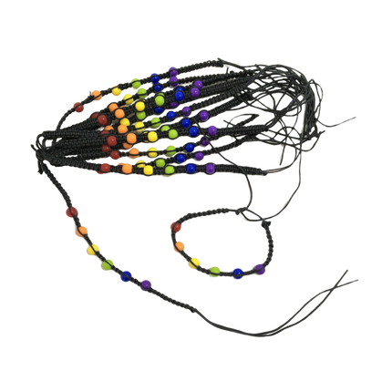 ORGULLO - PULSERA DE OJO TURCO CON AMULETO DE LA SUERTE Y BANDERA LGBT