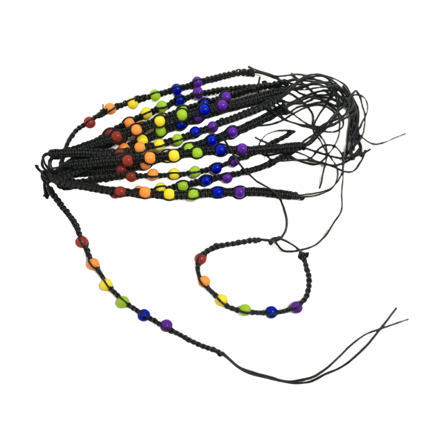 ORGULLO - PULSERA DE OJO TURCO CON AMULETO DE LA SUERTE Y BANDERA LGBT