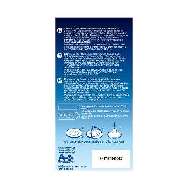 CONTROL - CONDONES DE LÁTEX LIBRES DE PECADOS 5 UNIDADES